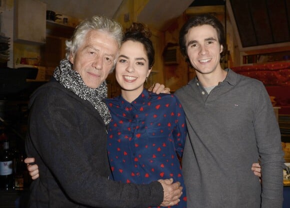 Exclusif - Jean-Luc Moreau, Anouchka Delon et son compagnon Julien Dereims lors de la première de la pièce "Libres sont les papillons" au théâtre Rive Gauche à Paris, le 15 janvier 2016.