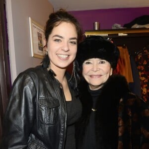 Exclusif - Anouchka Delon et Marie-Josée Nat lors de la première de la pièce "Libres sont les papillons" au théâtre Rive Gauche à Paris, le 15 janvier 2016.