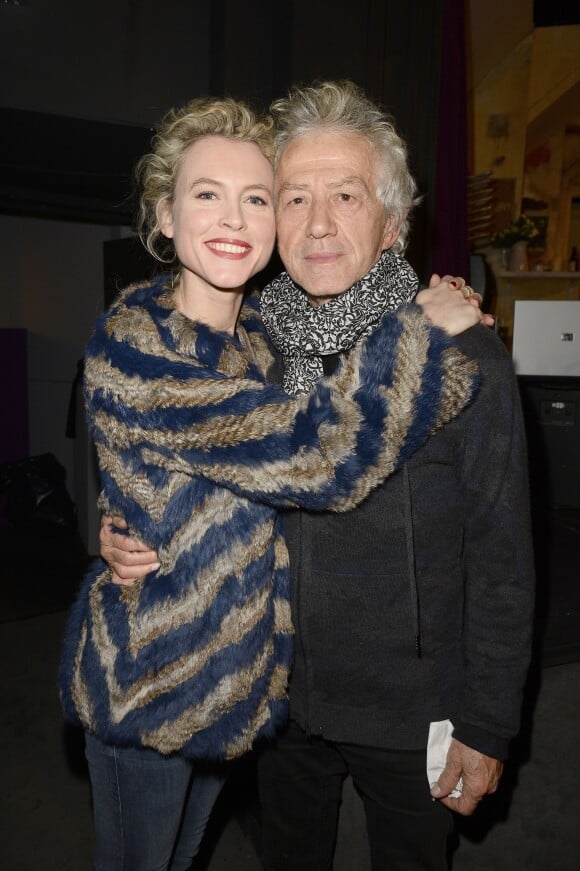 Exclusif - Jean-Luc Moreau et sa femme Mathilde Pénin lors de la première de la pièce "Libres sont les papillons" au théâtre Rive Gauche à Paris, le 15 janvier 2016.