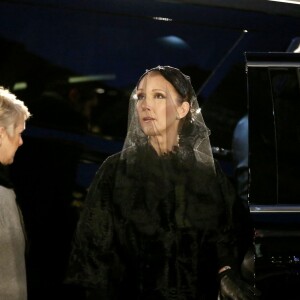 Céline Dion - Sorties des obsèques nationales de René Angélil en la Basi­lique Notre-Dame de Montréal, le 22 janvier 2016. © Dominique Jacovides/Bestimage