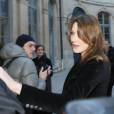 Carla Bruni-Sarkozy - Défilé Haute Couture Schiaparelli Printemps 2016 à Paris, le 25 janvier 2016. ©CVS/Veeren/Bestimage