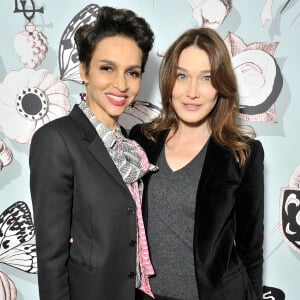 Farida Khelfa et Carla Bruni-Sarkozy - Défilé de mode Haute Couture Schiaparelli, printemps 2016, à Paris le 25 janvier 2016. ©Olivier Borde/Bestimage