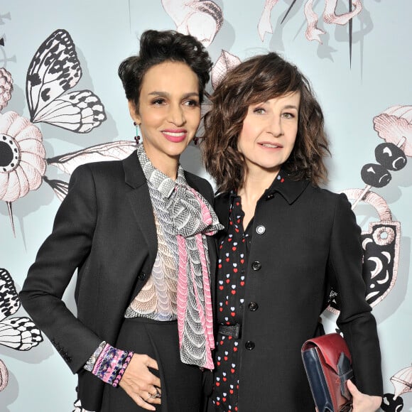 Farida Khelfa et Valérie Lemercier - Défilé de mode Haute Couture Schiaparelli, printemps 2016, à Paris le 25 janvier 2016. ©Olivier Borde/Bestimage