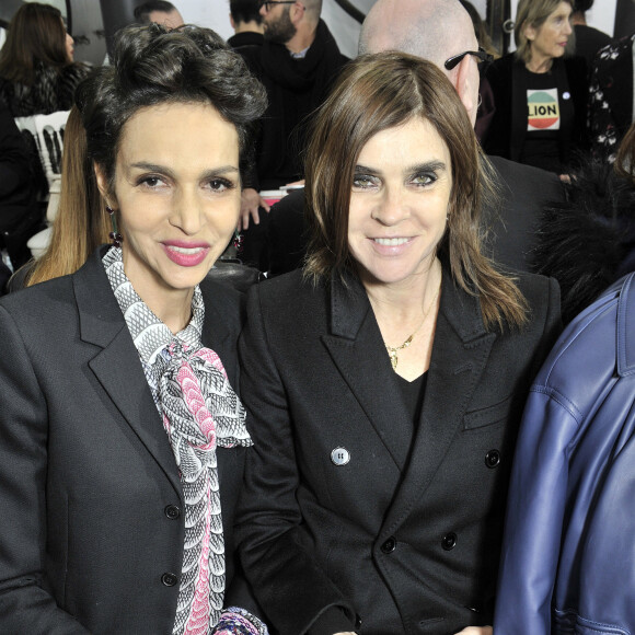 Carine Roitfeld et Farida Khelfa - Défilé de mode Haute Couture Schiaparelli, printemps été 2016, à Paris le 25 janvier 2016. ©Olivier Borde/Bestimage