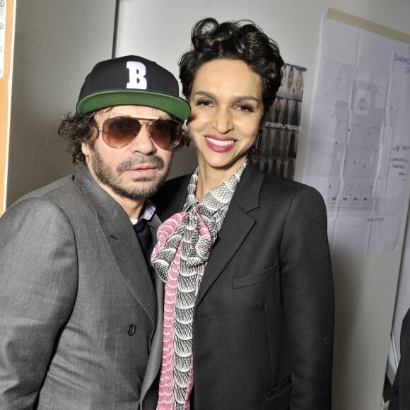 Olivier Zahm et Farida Khelfa - Défilé de mode Haute Couture Schiaparelli, printemps été 2016, à Paris le 25 janvier 2016. ©Olivier Borde/Bestimage