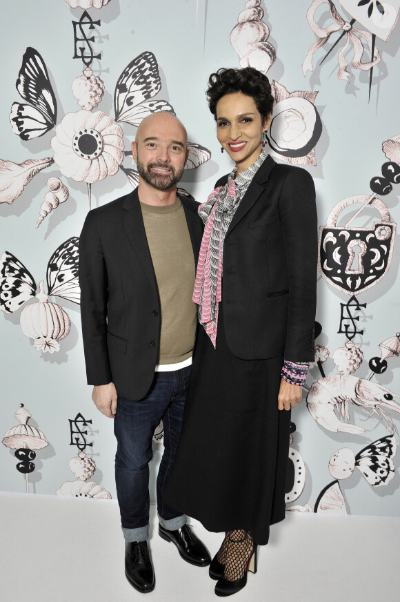 Bertrand Guyon (designer) et Farida Khelfa - Défilé de mode Haute Couture Schiaparelli, printemps été 2016, à Paris le 25 janvier 2016. ©Olivier Borde/Bestimage
