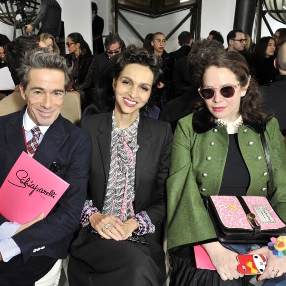 Vincent Darré et Farida Khelfa - Défilé de mode Haute Couture Schiaparelli, printemps été 2016, à Paris le 25 janvier 2016. ©Olivier Borde/Bestimage