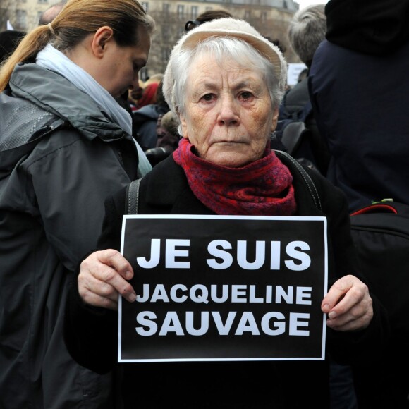 Manifestion pour demander la grâce de Jacqueline Sauvage, Paris, le 23 janvier 2016.