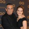 Thierry Ardisson et sa femme Audrey Crespo-Mara - Photocall de la cérémonie des "GQ 2015, Les Hommes de l'Année" au Shangri-La Hotel à Paris, le 25 janvier 2016.