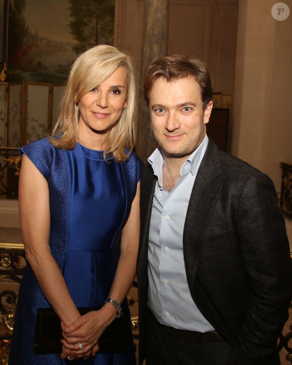 Laurence Ferrari et son mari Renaud Capuçon - Photocall de la cérémonie des "GQ 2015, Les Hommes de l'Année" au Shangri-La Hotel à Paris, le 25 janvier 2016.