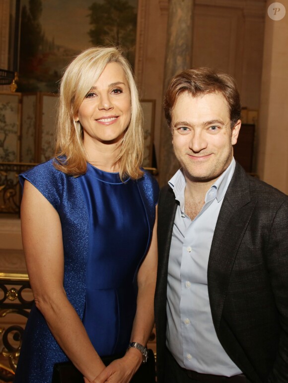 Laurence Ferrari et son mari Renaud Capuçon - Photocall de la cérémonie des "GQ 2015, Les Hommes de l'Année" au Shangri-La Hotel à Paris, le 25 janvier 2016.