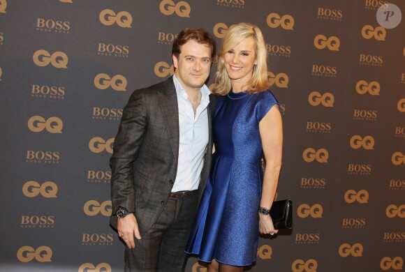 Laurence Ferrari et son mari Renaud Capuçon - Photocall de la cérémonie des "GQ 2015, Les Hommes de l'Année" au Shangri-La Hotel à Paris, le 25 janvier 2016.