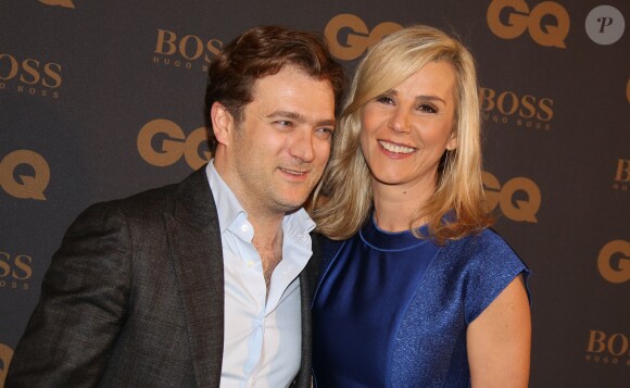 Laurence Ferrari et son mari Renaud Capuçon - Photocall de la cérémonie des "GQ 2015, Les Hommes de l'Année" au Shangri-La Hotel à Paris, le 25 janvier 2016.
