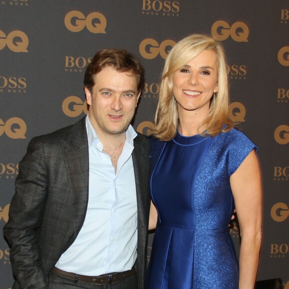 Laurence Ferrari et son mari Renaud Capuçon - Photocall de la cérémonie des "GQ 2015, Les Hommes de l'Année" au Shangri-La Hotel à Paris, le 25 janvier 2016.