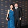Nikolaj Coster-Waldau (Game of Thrones) et sa femme Nukâka (Nukaaka) Coster-Waldau - Photocall de la cérémonie des "GQ 2015, Les Hommes de l'Année" au Shangri-La Hotel à Paris, le 25 janvier 2016.