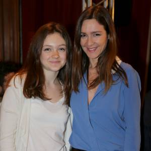 Emmanuelle Boidron et sa fille Leia - People au défilé haute couture Dany Atrache printemps-été 2016 à la Mairie du 4e arrondissement à Paris, le 25 janvier 2016. © CVS/Veeren/Bestimage