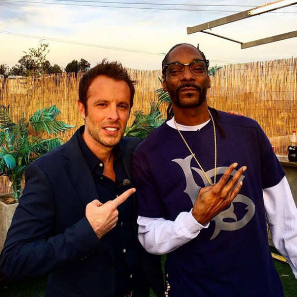 Fabrice Sopoglian et Snoop Doog - Coulisses du tournage des "Anges 8" pour NRJ12. Janvier 2016