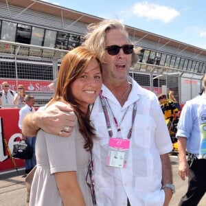 Eric Clapton et sa femme Melia en juillet 2010 au Grand Prix de Formule 1 de Grande-Bretagne.