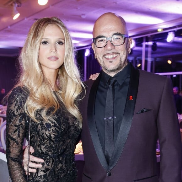 Pascal Obispo et Julie Hantson - Dîner de la mode 2016 pour le Sidaction au pavillon d'Armenonville à Paris, le 28 janvier 2016. ©Olivier Borde/Bestimage 