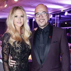 Pascal Obispo et Julie Hantson - Dîner de la mode 2016 pour le Sidaction au pavillon d'Armenonville à Paris, le 28 janvier 2016. ©Olivier Borde/Bestimage 