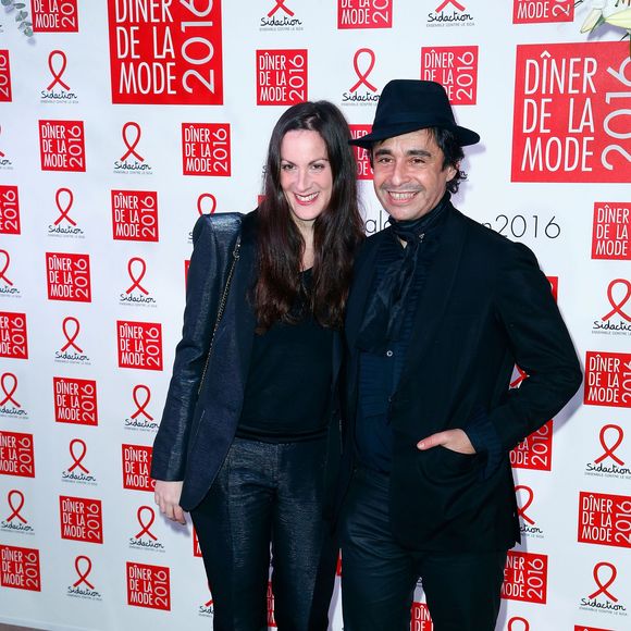 Ariel Wizman et sa compagne Osnath Assayag - Dîner de la mode 2016 pour le Sidaction au pavillon d'Armenonville à Paris, le 28 janvier 2016.