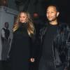 Chrissy Teigen, enceinte, et son mari John Legend au Chateau Marmont à Los Angeles, le 30 janvier 2016.