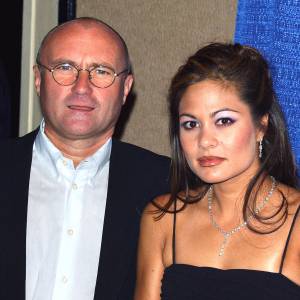 Phil Collins avec son épouse Orianne lors des Songwriters Hall Of Fame Awards au Marriott Marquis Hotel de New York, le 12 juin 2003