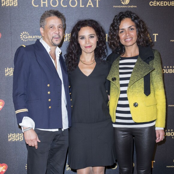 Abel Jafri, Aïda Touihri, Laurence Roustandjee - Avant-première du film "Chocolat" au Gaumont Champs-Elysées Marignan à Paris, le 1er février 2016. © Olivier Borde/Bestimage