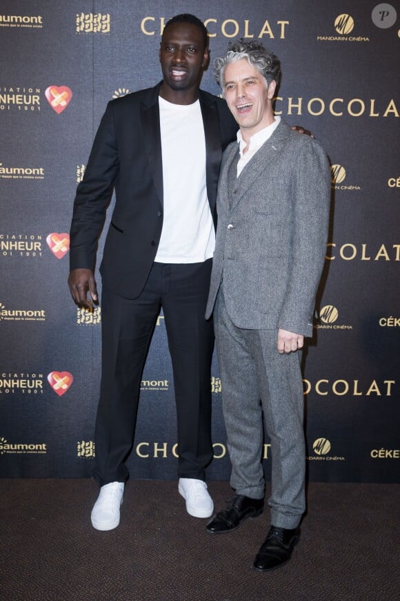 Omar Sy et James Thierrée - Avant-première du film "Chocolat" au Gaumont Champs-Elysées Marignan à Paris, le 1er février 2016. © Olivier Borde/Bestimage