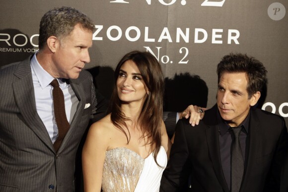 Will Ferrell, Penelope Cruz et Ben Stiller - Première du film "Zoolander 2" à Madrid le 1er février 2016.