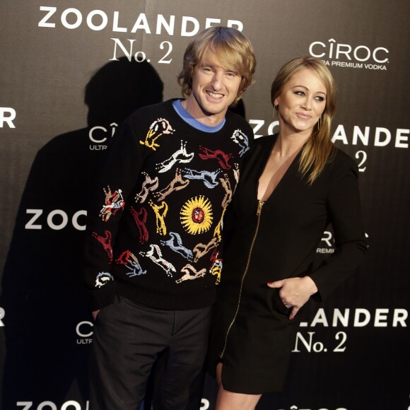 Owen Wilson et Christine Taylor - Première du film "Zoolander 2" à Madrid le 1er février 2016.