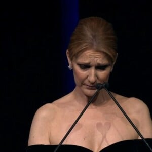 La star Céline Dion - Cérémonie d'hommage à René Angélil, à Las Vegas, le 3 février 2016