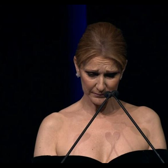 La star Céline Dion - Cérémonie d'hommage à René Angélil, à Las Vegas, le 3 février 2016