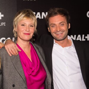 Lauren Bastide, Maïtena Biraben et Augustin Trapenard - Soirée des animateurs du Groupe Canal+ au Manko à Paris. Le 3 février 2016.