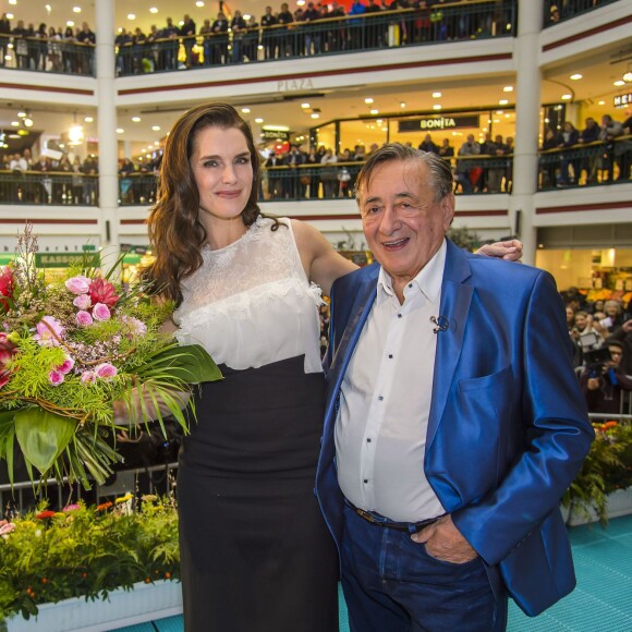 Brooke Shields, Richard Lugner - Conférence de presse pour le Bal de l'Opéra à Vienne. Le 3 février 2016