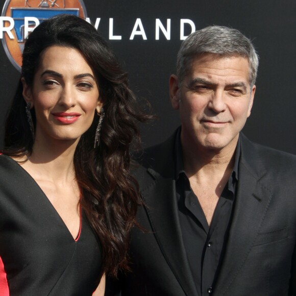 George Clooney et sa femme Amal Alamuddin Clooney - Première du film " Tomorrowland " à Los Angeles Le 09 mai 2015