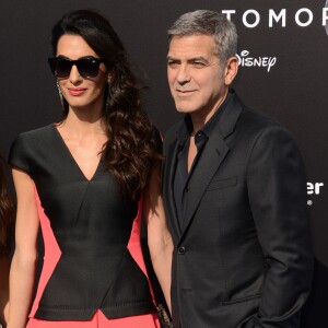 George Clooney et sa femme Amal Alamuddin Clooney - Première du film " Tomorrowland " à Los Angeles Le 09 mai 2015