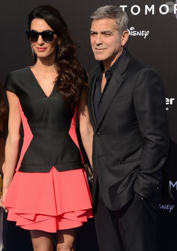 George Clooney et sa femme Amal Alamuddin Clooney - Première du film " Tomorrowland " à Los Angeles Le 09 mai 2015