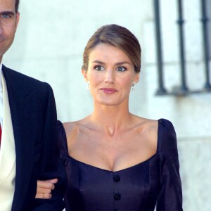 Letizia d'Espagne en septembre 2004 lors du mariage de Beltran Gomez Acebo et Laura Ponte.