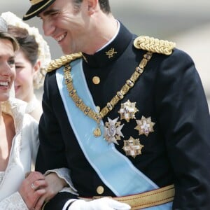 Photo du mariage de Felipe d'Espagne et Letizia Ortiz à Madrid le 22 mai 2004