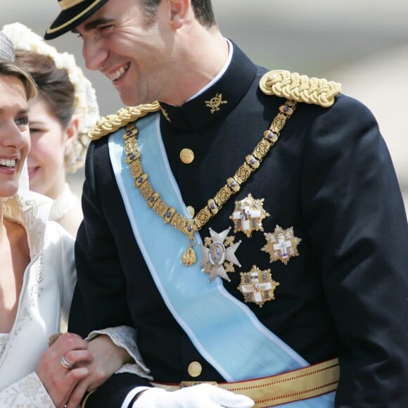 Photo du mariage de Felipe d'Espagne et Letizia Ortiz à Madrid le 22 mai 2004