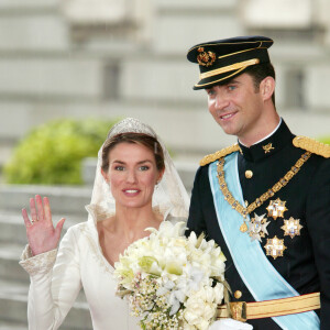 Photo du mariage de Felipe d'Espagne et Letizia Ortiz à Madrid le 22 mai 2004