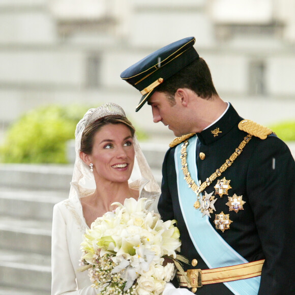 Photo du mariage de Felipe d'Espagne et Letizia Ortiz à Madrid le 22 mai 2004