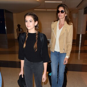 Kaia Gerber et Cindy Crawford à Los Angeles, le 23 novembre 2015.