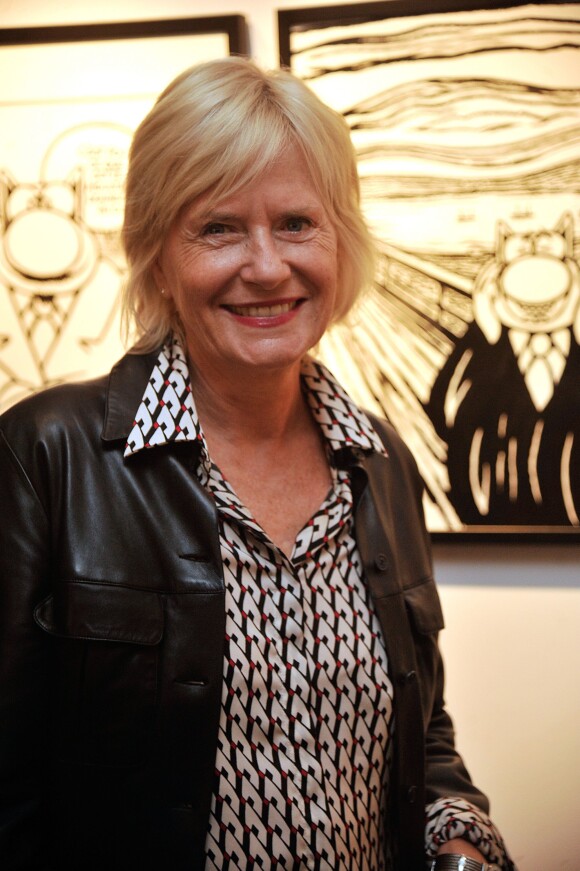 Catherine Ceylac - Vernissage de l'exposition "Tout L'Art Du Chat" de Philippe Geluck à la galerie Huberty-Breyne à Paris, le 14 octobre 2014.