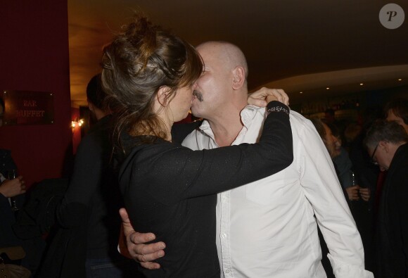 Exclusif - Elsa Boublil et son mari Philippe Torreton - Première de la pièce "Cyrano de Bergerac" au théâtre de la Porte-Saint-Martin à Paris le 2 février 2016. © Coadic Guirec/Bestimage