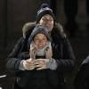 Exclusif - Tom Brady, sa femme Gisele Bündchen, la soeur de Tom, Nancy, et son mari Steve Bonelli assistent à un match de hockey de Benjamin (fils de Tom Brady et Gisele Bündchen). Boston, le 31 janvier 2016.