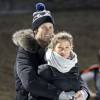 Exclusif - Tom Brady et Gisele Bündchen assistent à un match de hockey de leur fils Benjamin. Boston, le 31 janvier 2016.