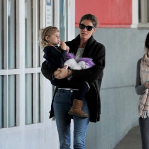 Exclusif - Gisele Bündchen et sa fille Vivian à New York, le 30 janvier 2016.