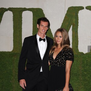 Andy Murray et sa compagne Kim Sears au dîner des champions du tournoi de Wimbledon à Londres le 7 juillet 2013